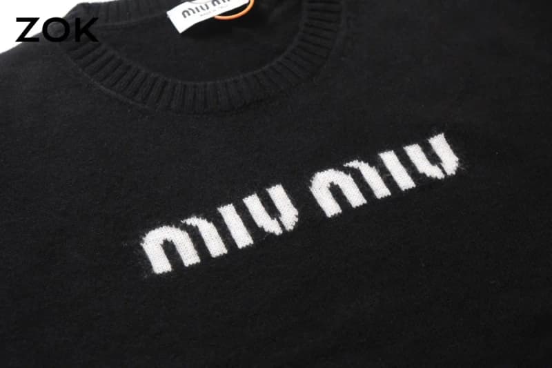 미우미우 로고 캐시미어 울 니트 18