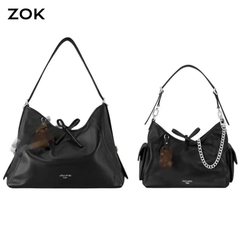 ZOK 브이라인 캐리올 숄더백 (쉽스킨, 블랙 워리어) 상세 1