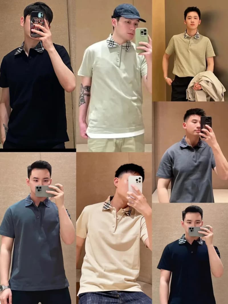 버버리 체크 카라 폴로 티셔츠 11