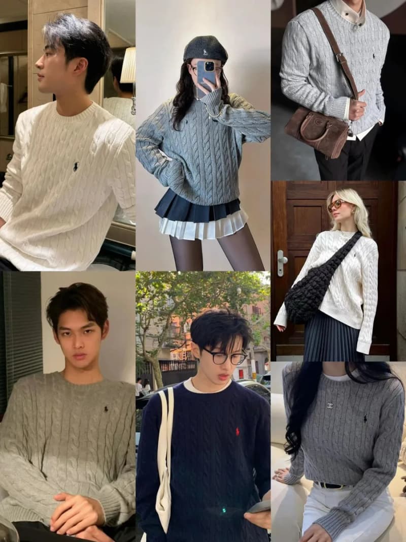 폴로 랄프로렌 라프 크루넥 케이블 니트 스웨터 9