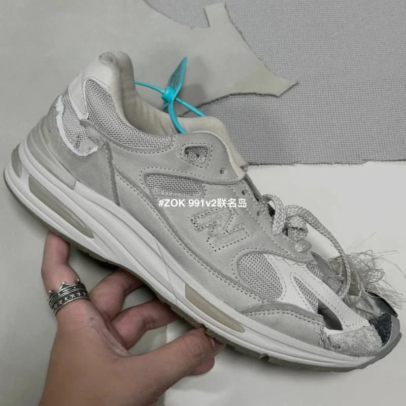 뉴발란스 991v2 x 스톤아일랜드 (블랙/그레이시화이트) 7