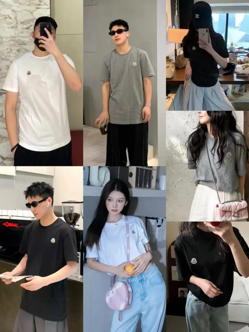 몽클레르 로고 크루넥 반팔 티셔츠 8