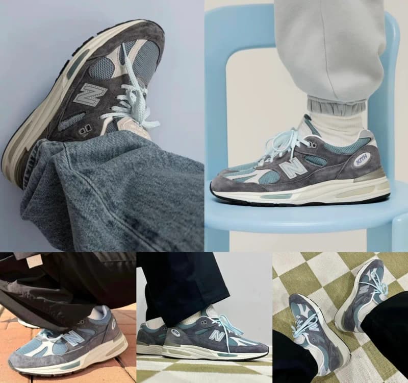 뉴발란스 991v2/992 x KITH 콜라보 (그레이/민트) 11