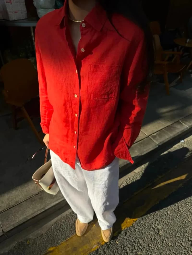 로로피아나 여성 리넨 긴팔 셔츠 (36수 순아마) 23