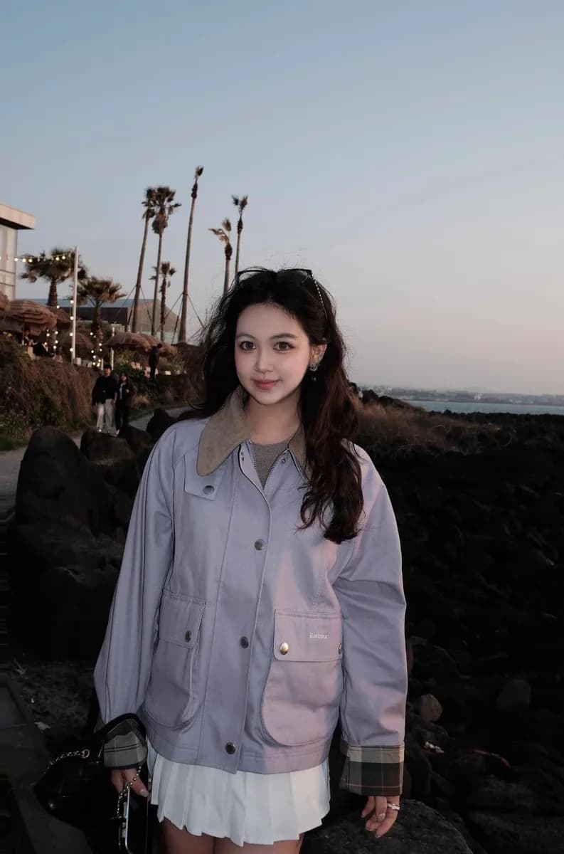 바버 디태처블 코듀로이 카라 자켓 (체크 커프스) 23