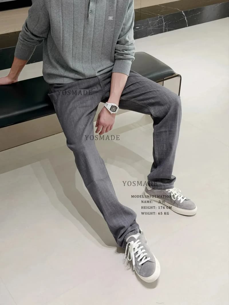 브루넬로 쿠치넬리 올드머니 그레이 스트레이트 데님 팬츠 7