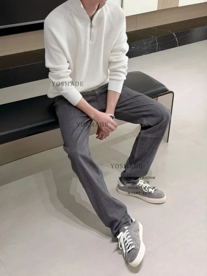 브루넬로 쿠치넬리 올드머니 그레이 스트레이트 데님 팬츠 11