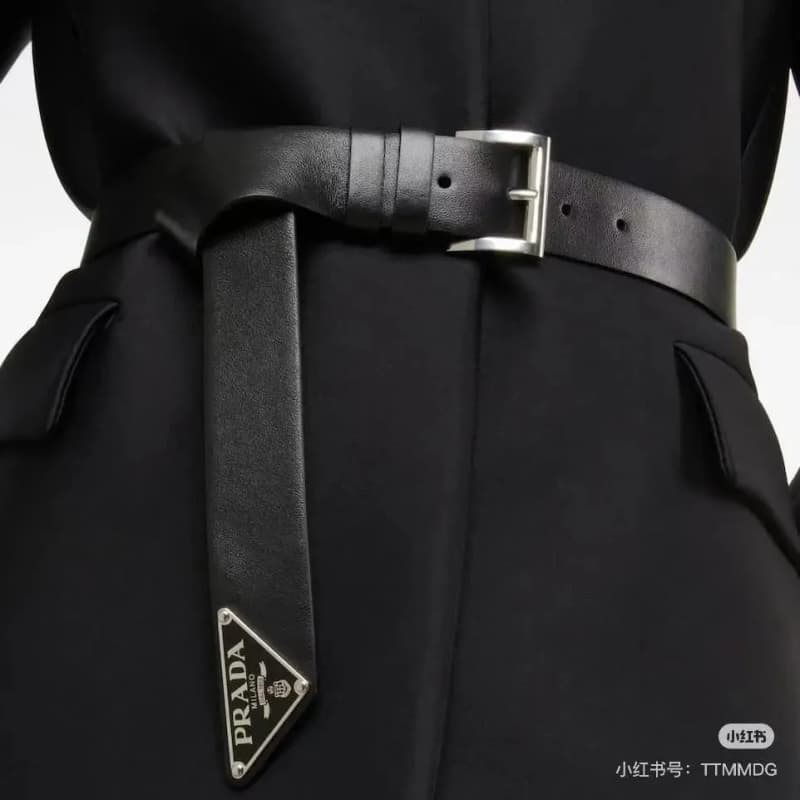 프라다 삼각 로고 테일 스트랩 벨트 (카프스킨) 6