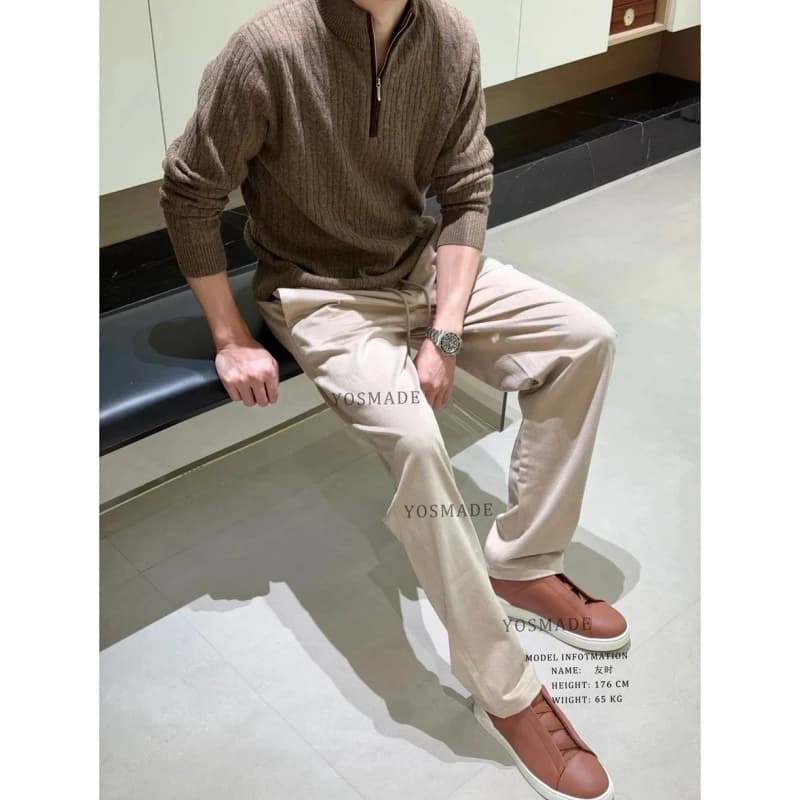 벨루티 올드머니 기모 슬림핏 조거 팬츠 상세 2