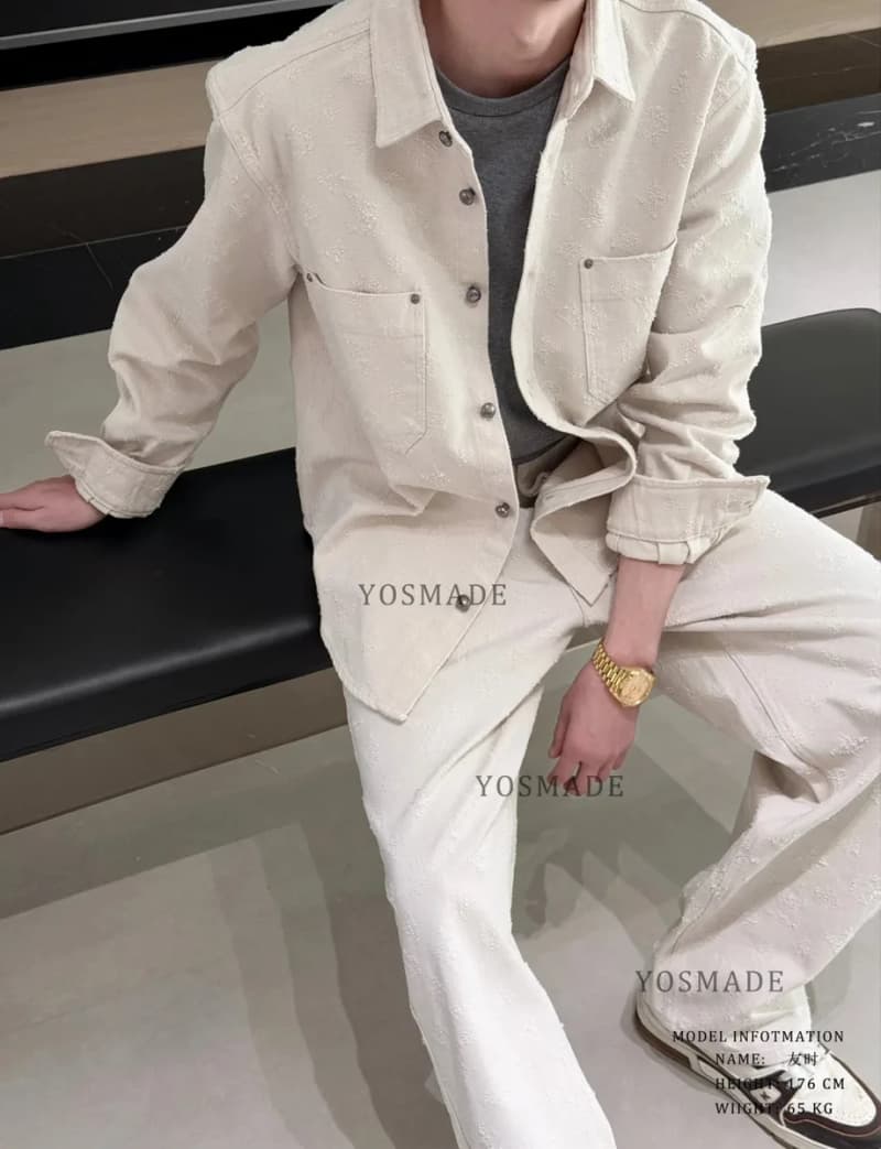 루이비통 자수 플라워 워싱 데님 팬츠 (루즈핏) 11