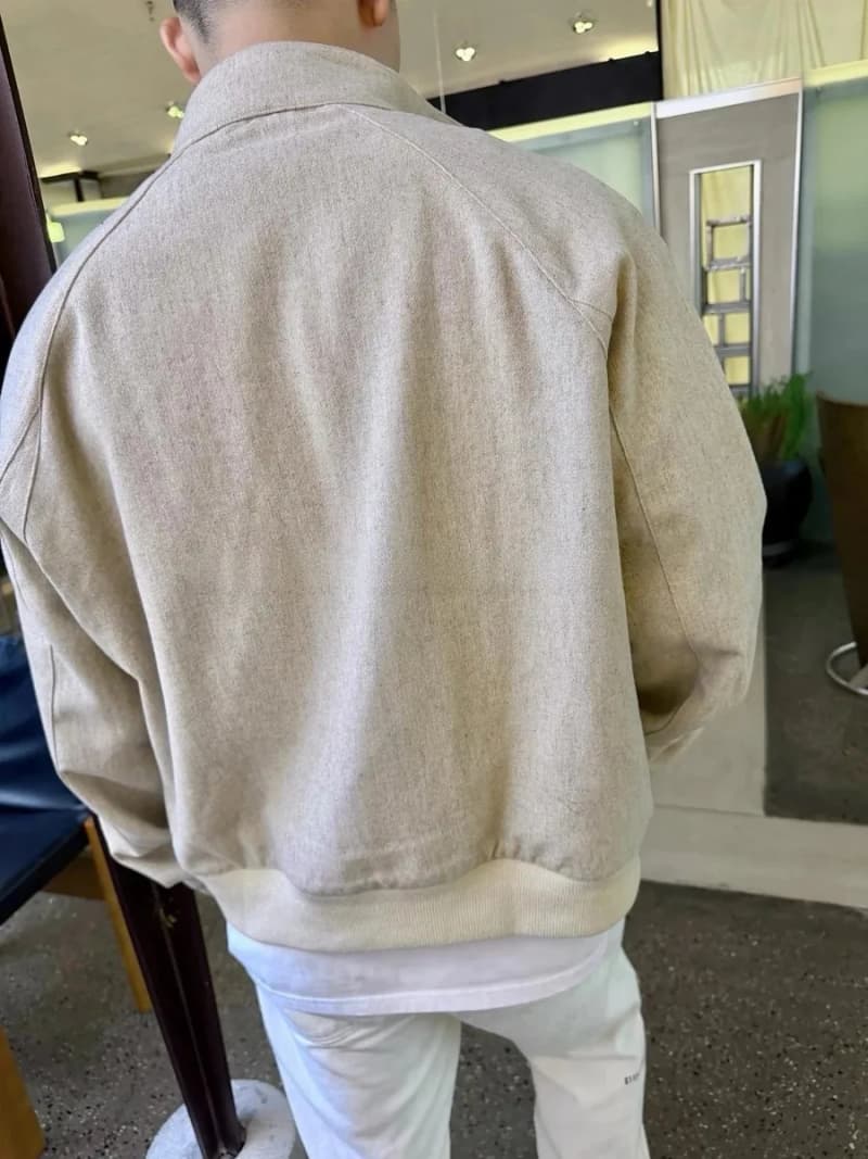 로에베 로고 엠보싱 울 집업 자켓 5