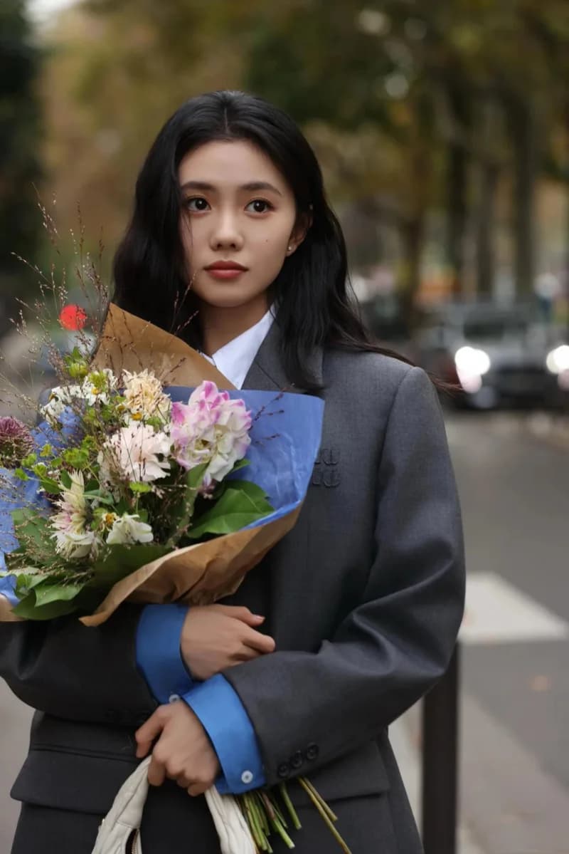 미우미우 로고 레터 패치 자수 소매 스티칭 원버튼 울 자켓 13