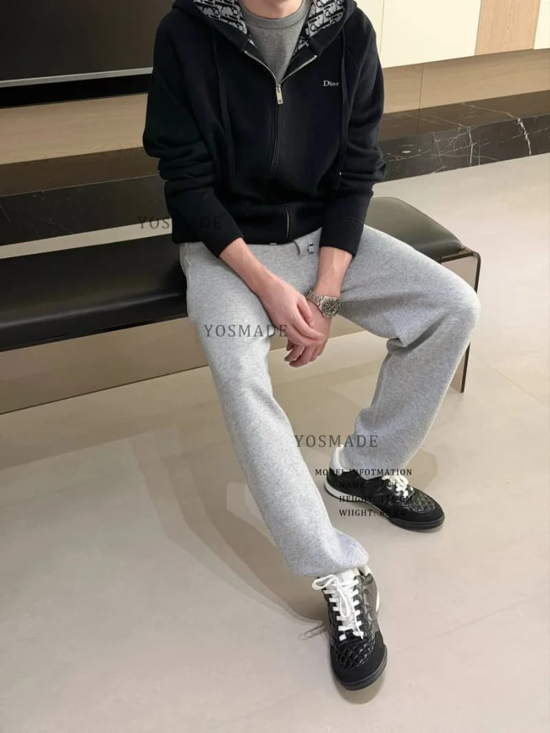 디올 CD 로고 자수 이너 자카드 조거 스웨트팬츠 8