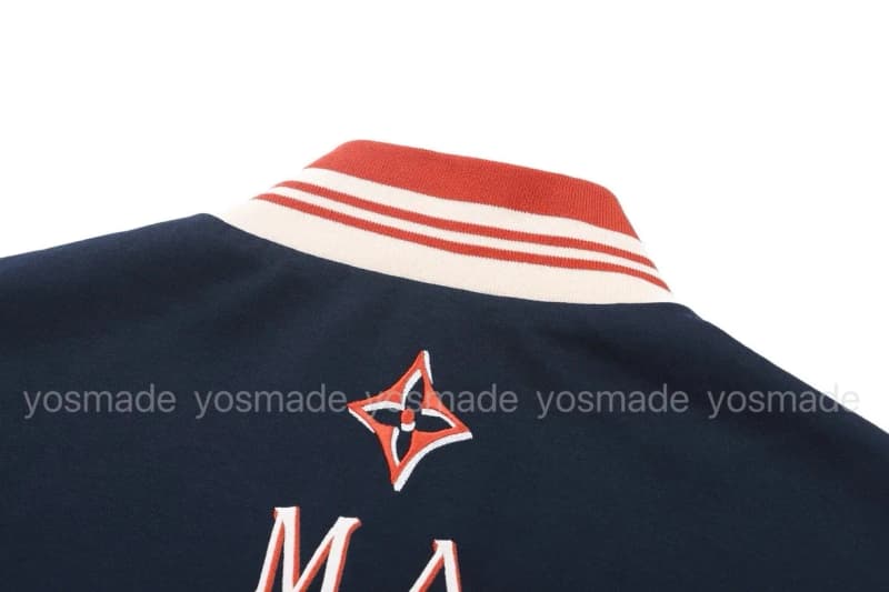 루이비통 브이 모노그램 자수 배색 스트라이프 베이스볼 자켓 23
