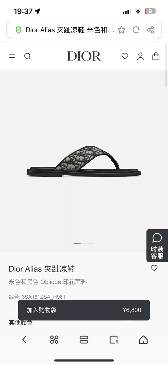 디올 알리아스 쪽 조리 (오블리크 자카드) 9