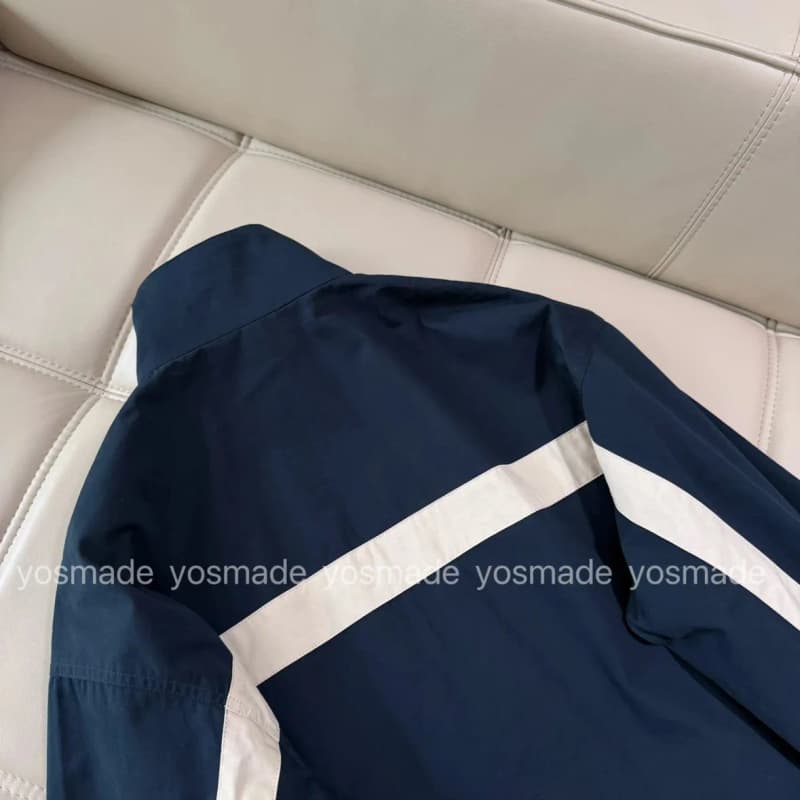 생로랑 컨트라스트 스탠드칼라 스포츠 집업 재킷 20