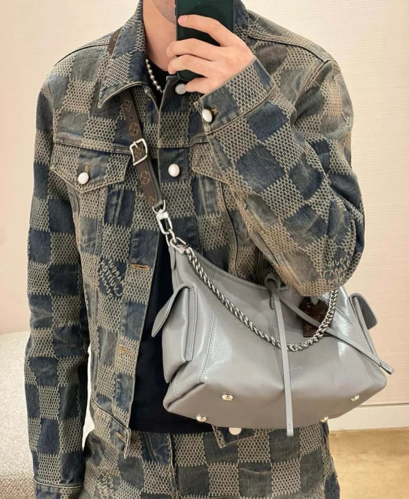 루이비통 다미에 자카드 체크보드 워시드 데님 자켓 상세 1