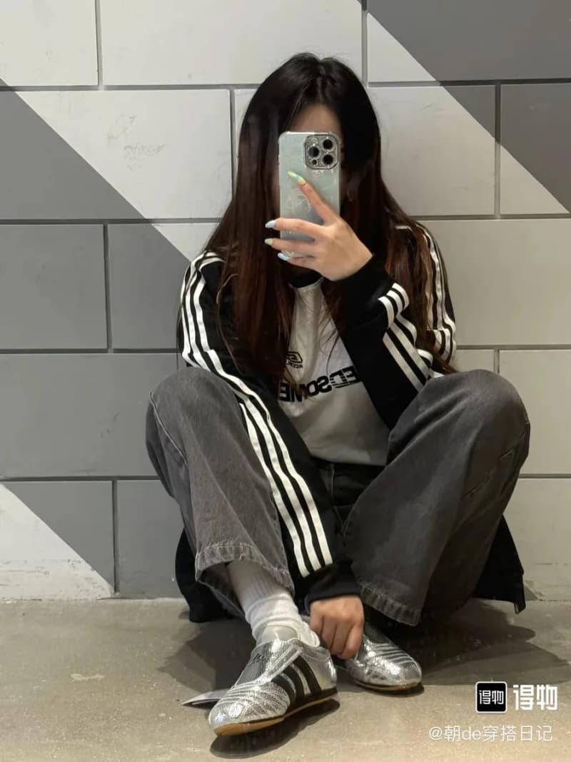 아디다스 칸 축구화 스타일 스니커즈 (실버/블랙화이트) 13