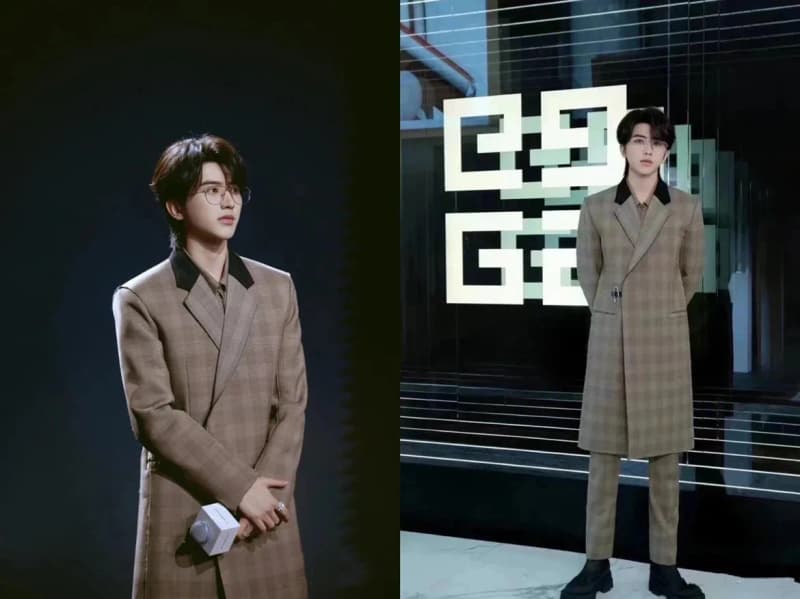 지방시 프린스 오브 웨일즈 체크 유락 롱 코트 13