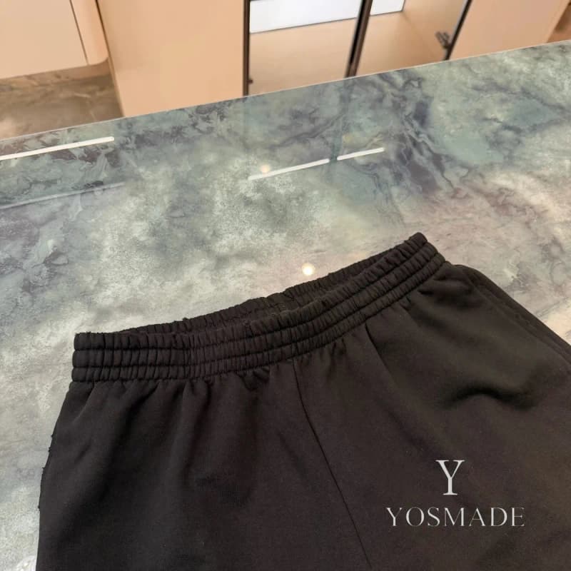 발렌시아가 워싱 오버핏 테이프 프린트 반바지 10