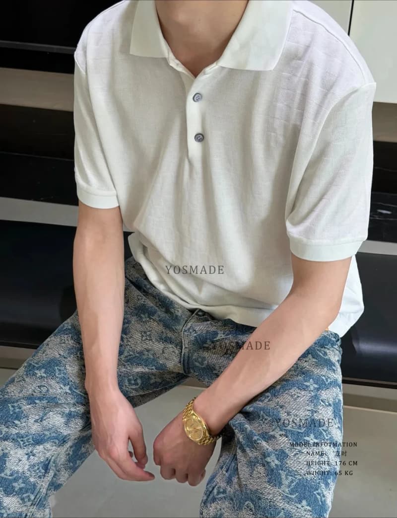 루이비통 엠보싱 울 카라 티셔츠 (폴로) 9