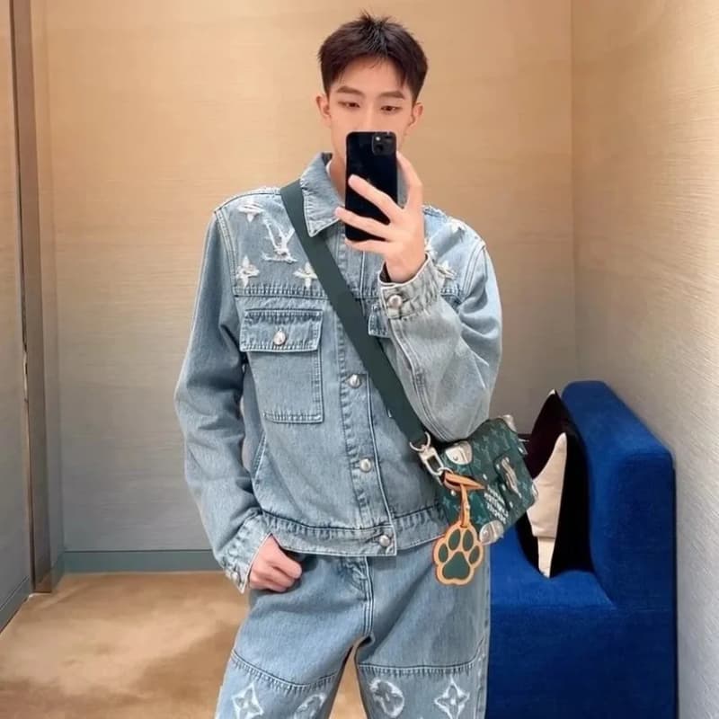 루이비통 클라우드 홀로우 워싱 데님 자켓 상세 1