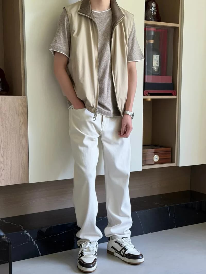 로로피아나 양면 메리노울 카라 슬리브리스 베스트 6
