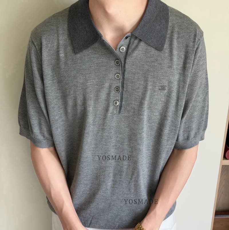 셀린느 배색 니트 폴로 반팔티 6