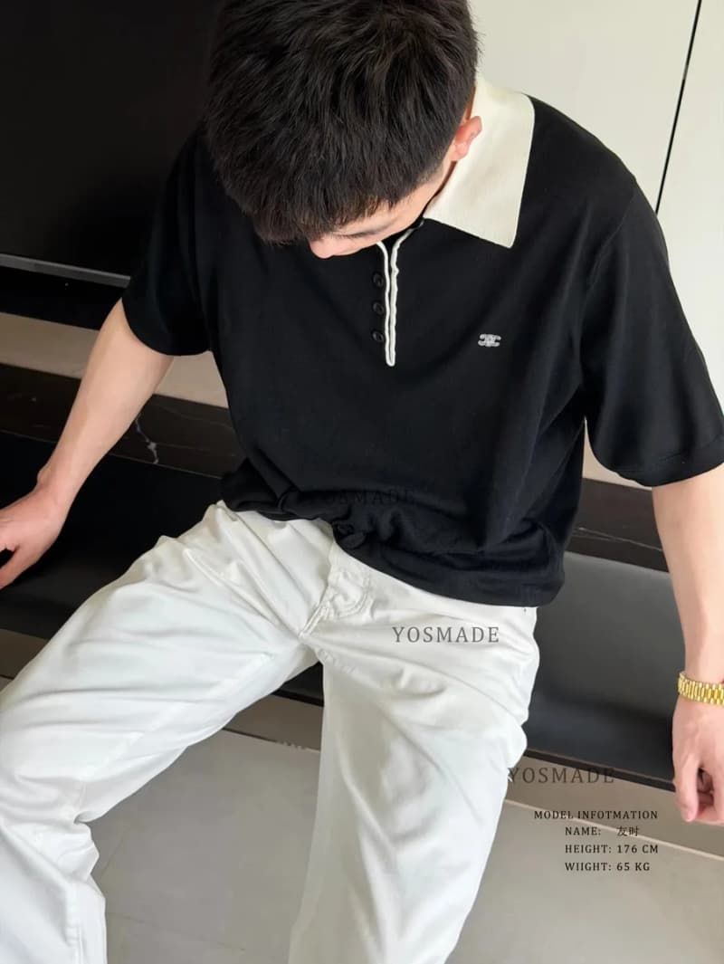 셀린느 배색 니트 폴로 반팔티 18