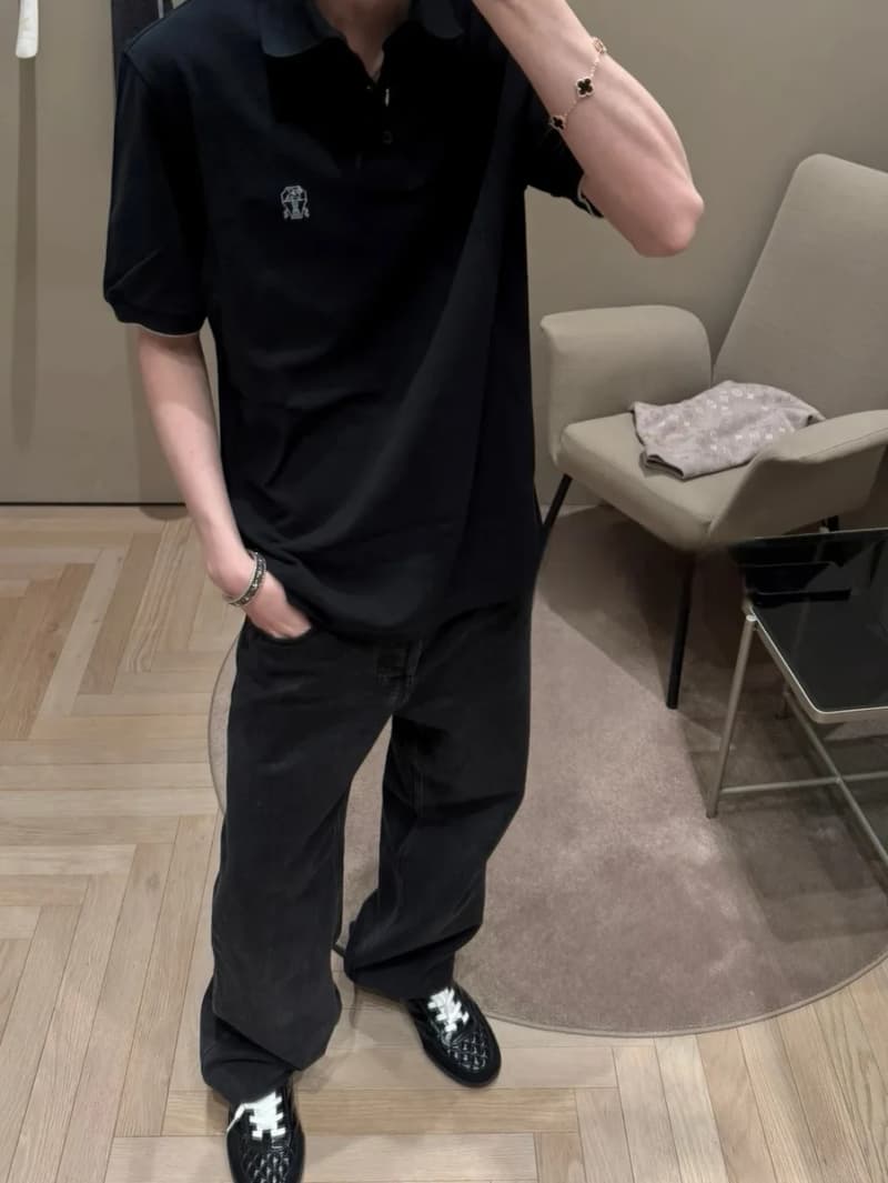 브루넬로 쿠치넬리 코튼 반팔 폴로 셔츠 7