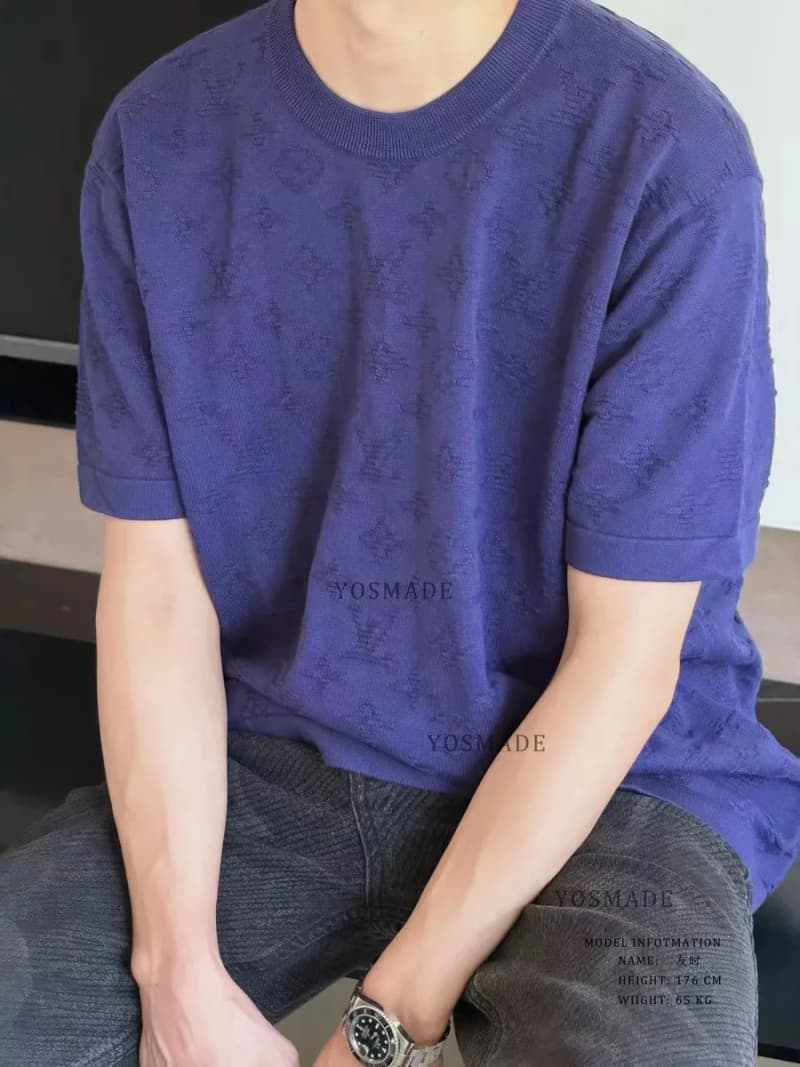루이비통 모노그램 자카드 니트 반팔 티셔츠 7