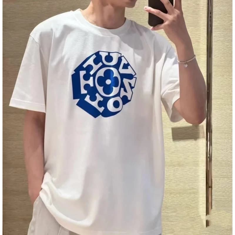 루이비통 페럴 니고 콜라보 플라워 로고 반팔 티셔츠 상세 1