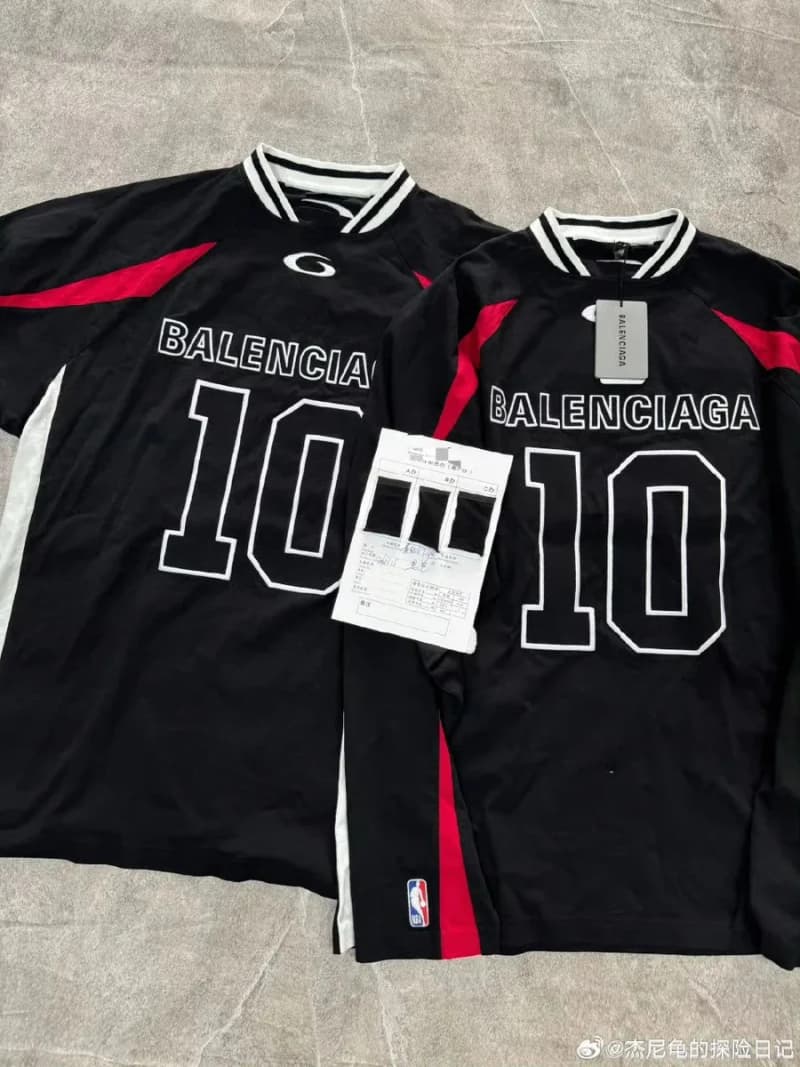 발렌시아가 NBA 블랙&레드 패치워크 롱슬리브 (백린다 자수) 23