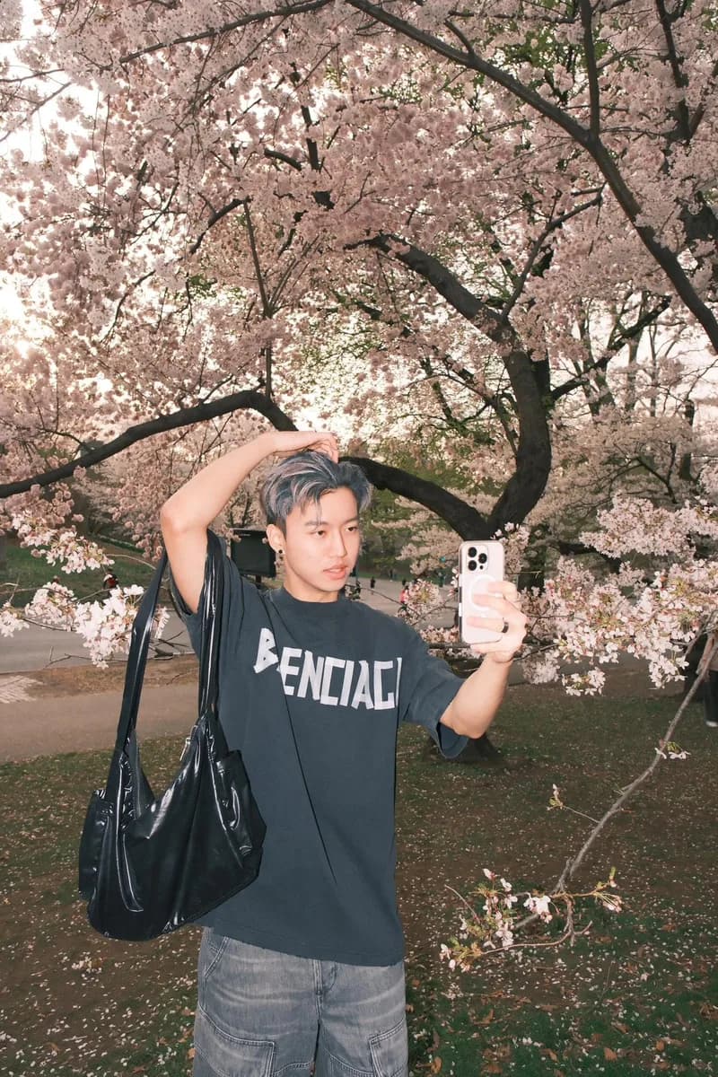 발렌시아가 테이프 레터 프린트 반팔 티셔츠 (워싱) 6