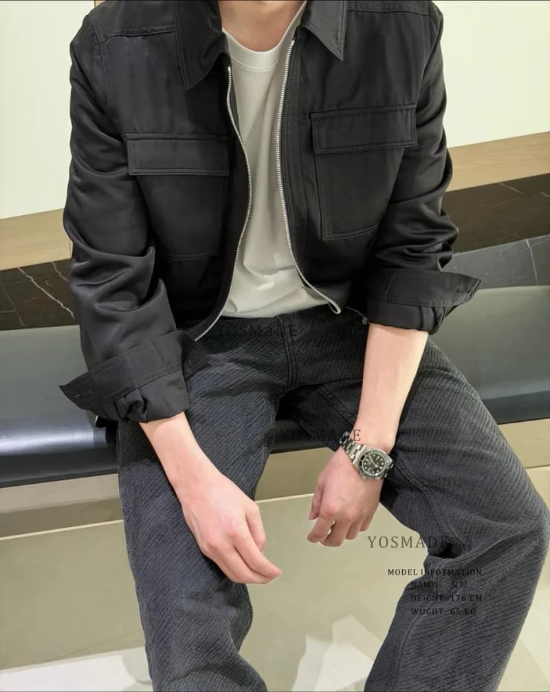 생로랑 카퍼 암모니아 실크 새틴 집업 봄버 자켓 6