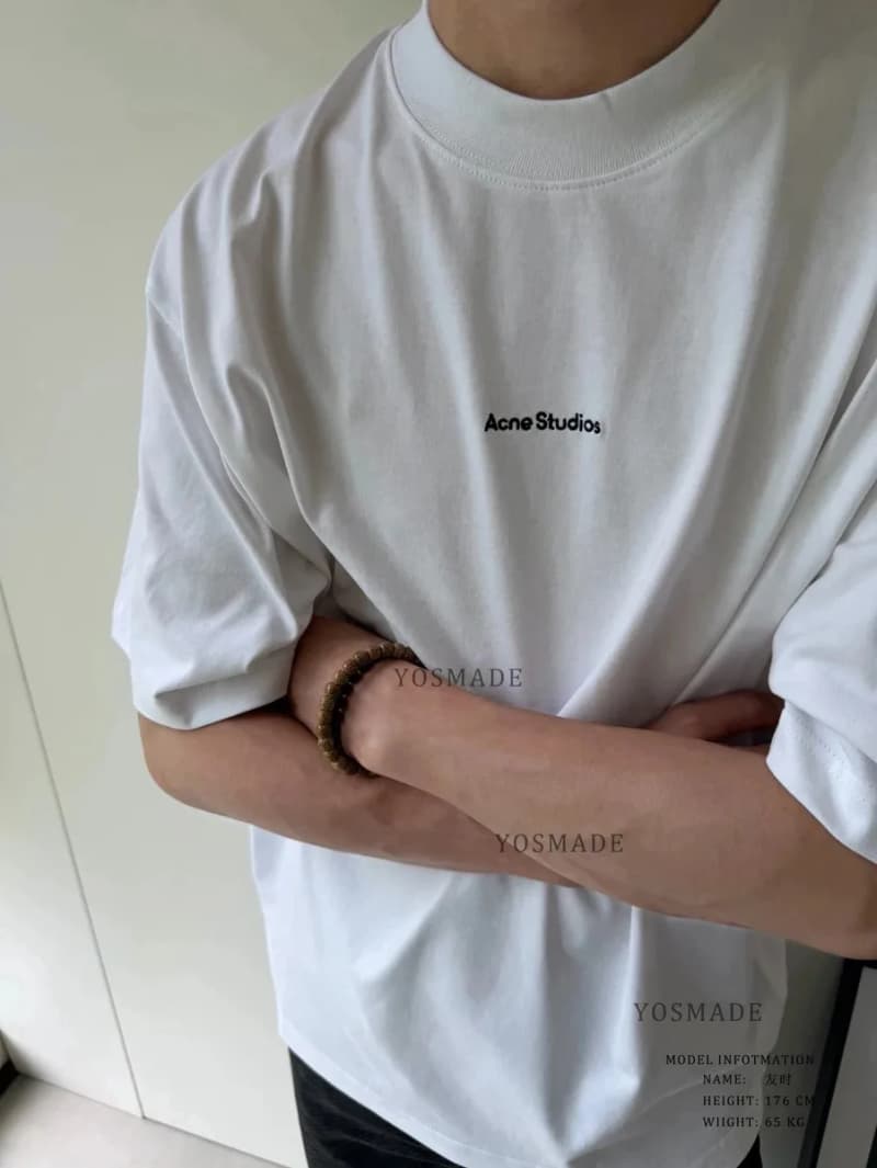 아크네 스튜디오 26 뉴 로고 embroidered 크루넥 반팔 티셔츠 11