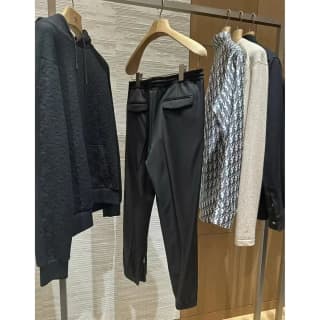 디올 울 조거 팬츠 (스트링 · 발목 지퍼)