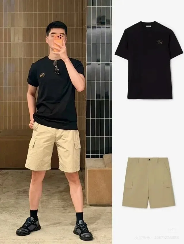 버버리 체크 호스 로고 자수 반팔 티셔츠 20