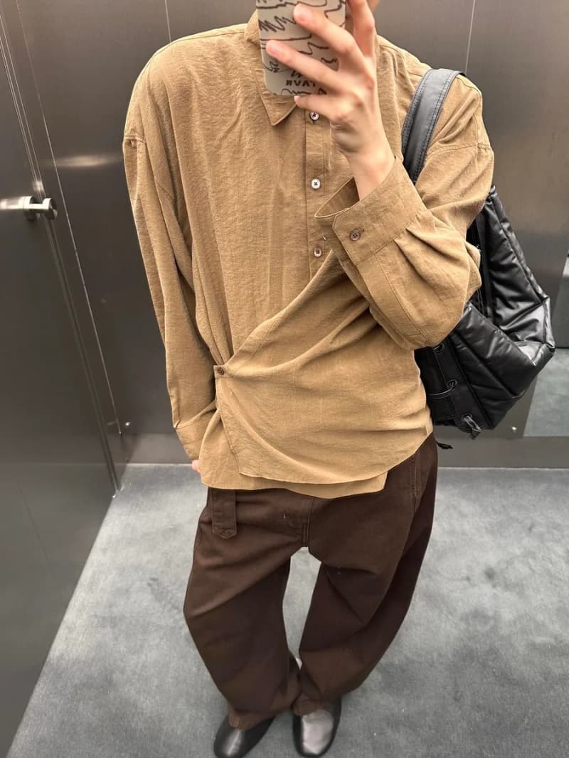 레메르 마체테 스트랩 데님 팬츠 (브라운) 상세 2