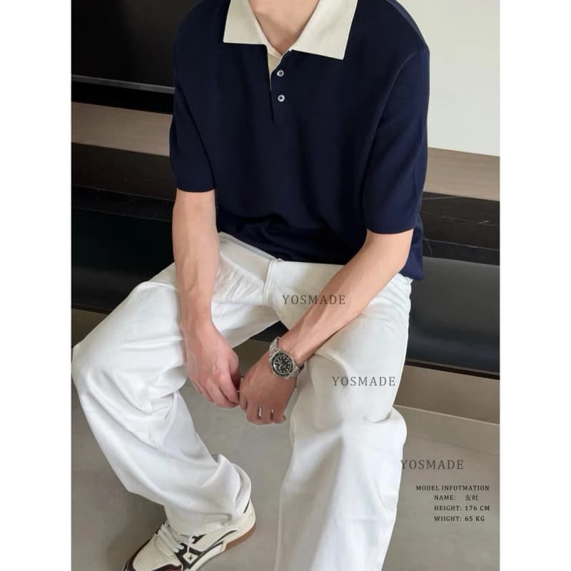 제냐 올드머니 스타일 니트 반팔 폴로 4