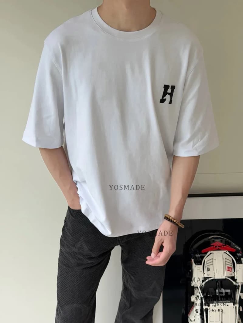 에르메스 H Cheval 가죽 로고 패치 티셔츠 10