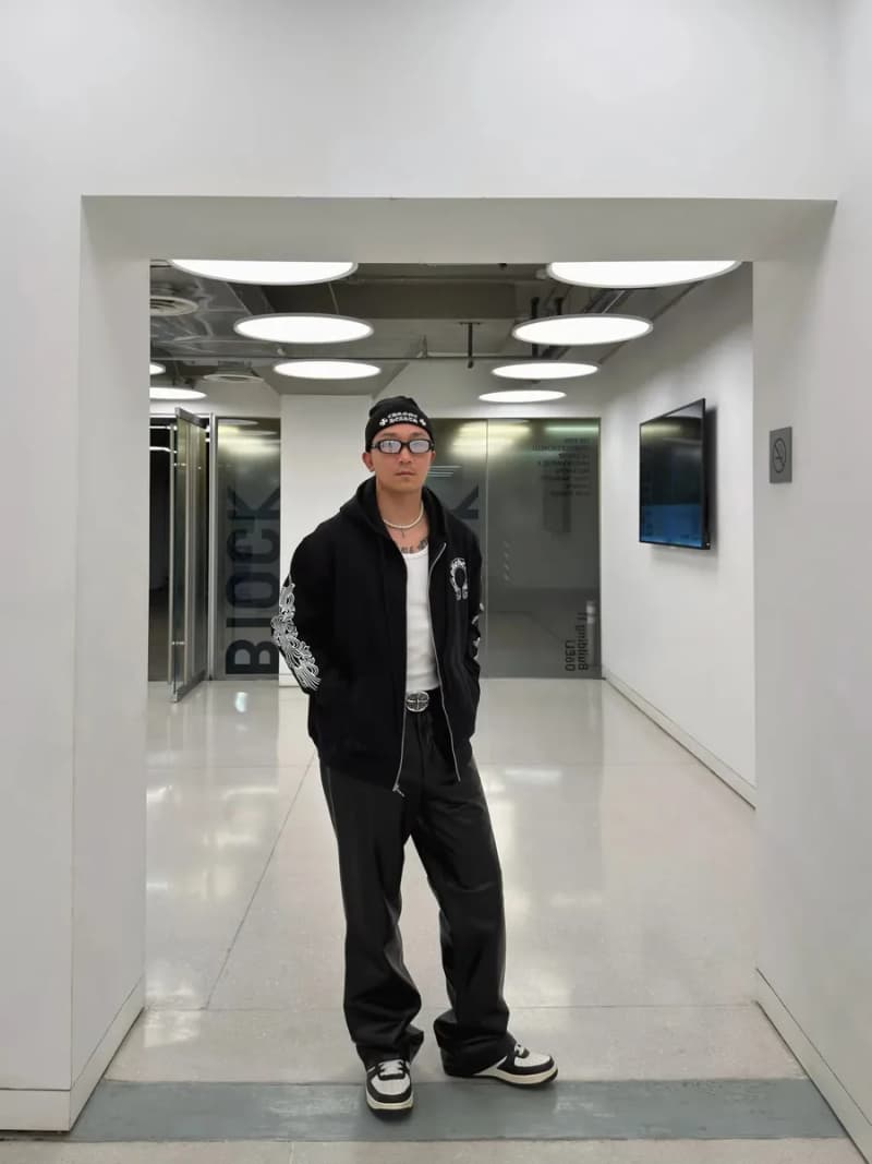 크롬하츠 호스슈 플라워 암 빈 프린팅 후드집업 (신장 롱스테이플 코튼) 10