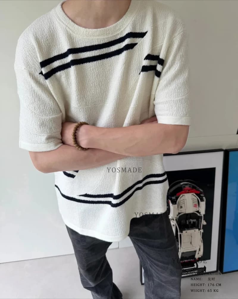로에베 정직 울 혼방 라운드넥 반팔 티셔츠 12
