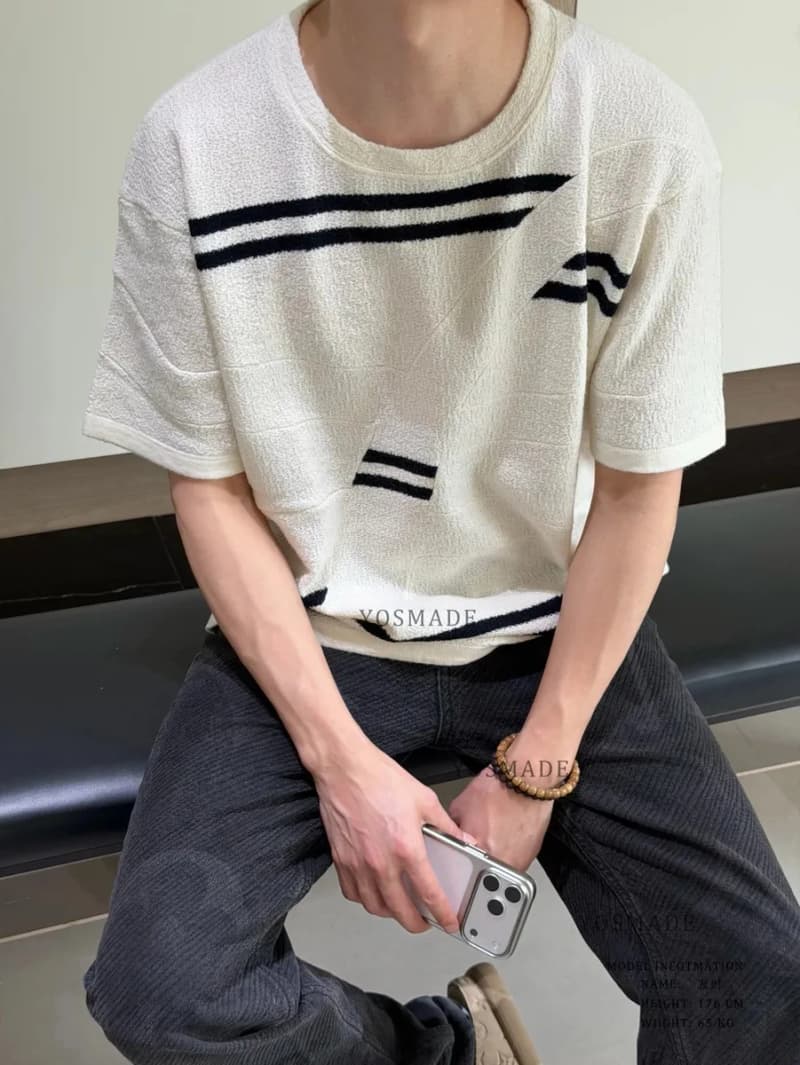 로에베 정직 울 혼방 라운드넥 반팔 티셔츠 13