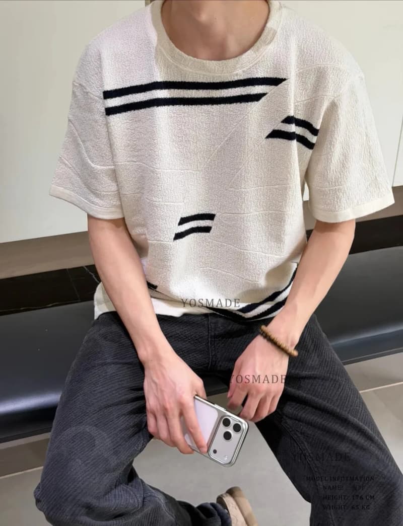 로에베 정직 울 혼방 라운드넥 반팔 티셔츠 14