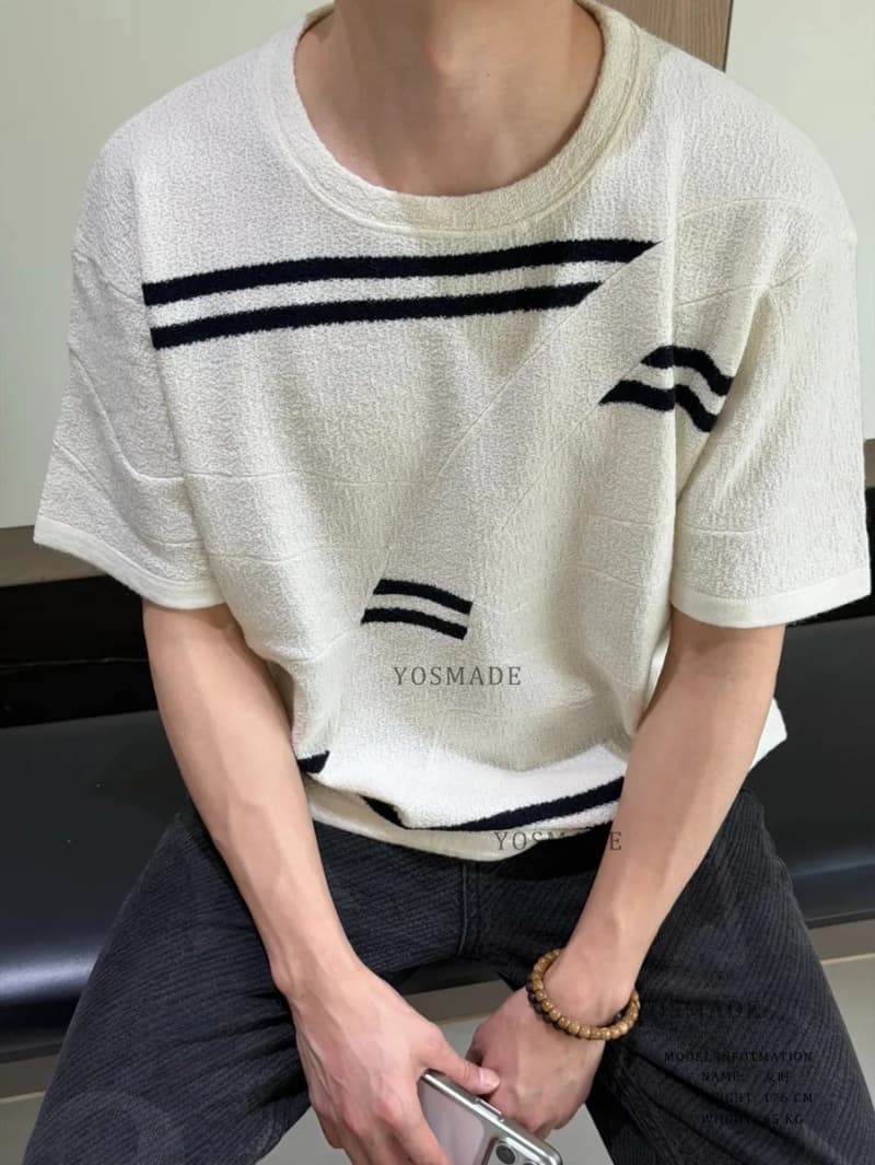 로에베 정직 울 혼방 라운드넥 반팔 티셔츠 15
