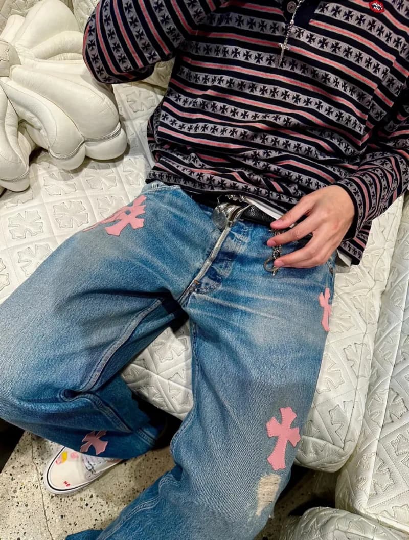 크롬하츠 매티보이 블랙레드 스트라이프 자카드 폴로 (장목) 3