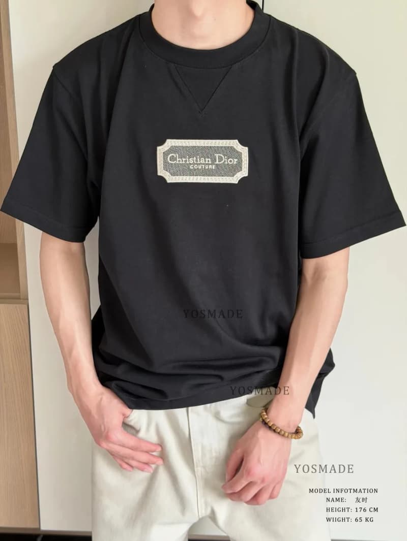 디올 꾸뛰르 레터링 명판 은사 자수 오버핏 반팔 티셔츠 13