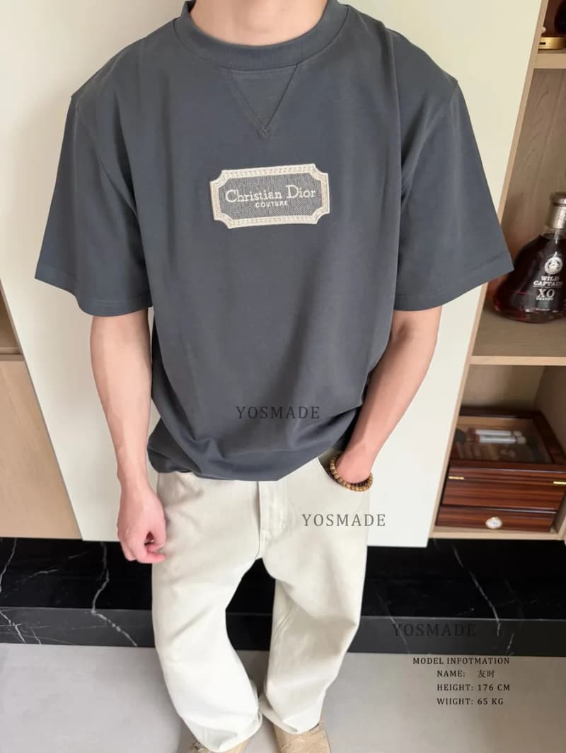 디올 꾸뛰르 레터링 명판 은사 자수 오버핏 반팔 티셔츠 15