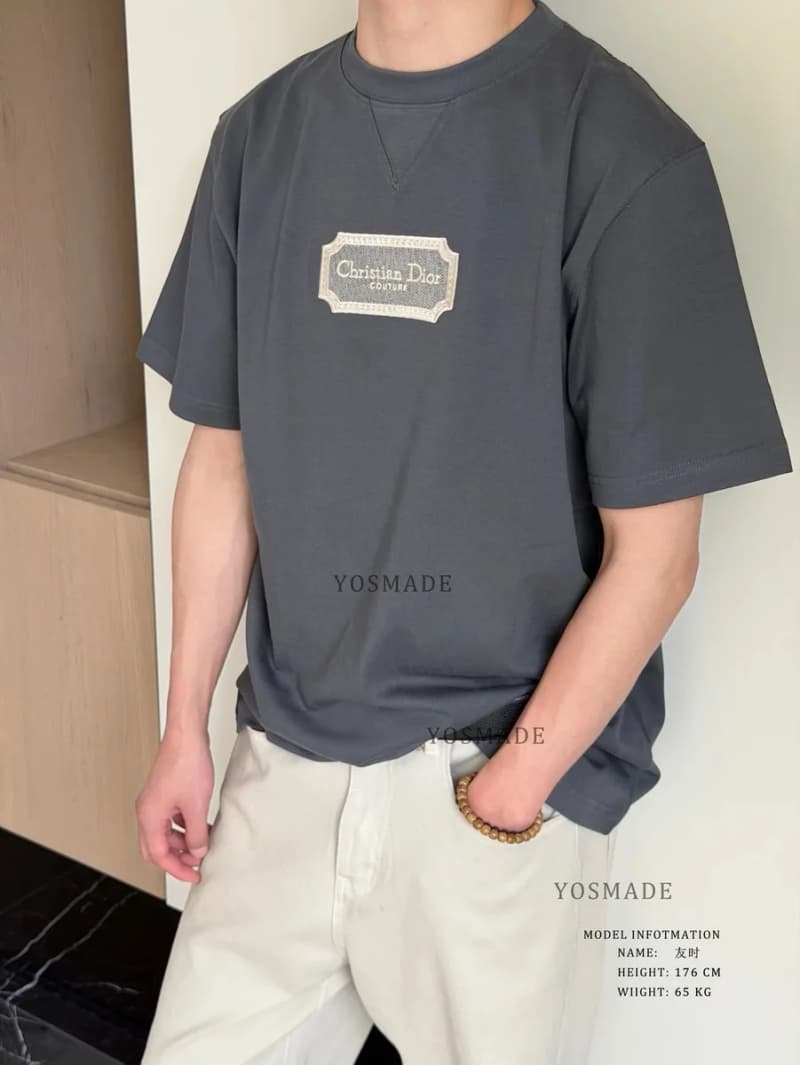 디올 꾸뛰르 레터링 명판 은사 자수 오버핏 반팔 티셔츠 18